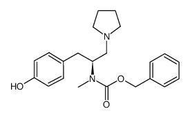(S)-1-吡咯烷-2-(4-羟基苄基)-2-(n-cbz-n-甲基)氨基乙烷结构式