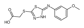 ({5-[(3-甲氧基苯基)氨基]-1,3,4-噻二唑-2-基}硫代)乙酸结构式