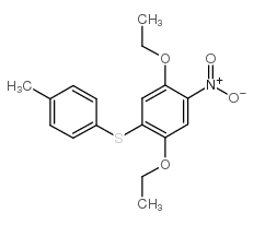 2,5-二乙氧基-4-((4-甲基苯基)硫)硝基苯结构式