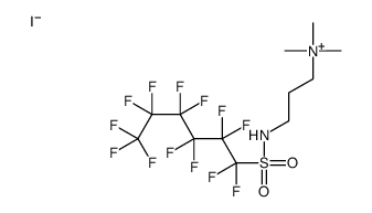 N,N,N-三甲基-3-[[(十三氟己基)磺酰基]氨基]-1-丙铵碘化物结构式