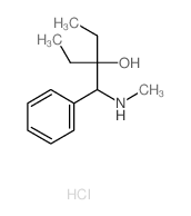 Benzeneethanol, a,a-diethyl-b-(methylamino)-, hydrochloride (1:1) Structure