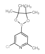 2-CHLORO-6-METHYL-4-(4,4,5,5-TETRAMETHYL-1,3,2-DIOXABOROLAN-2-YL)PYRIDINE Structure