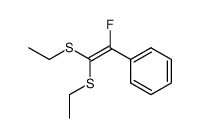 (2-fluoro-2-phenylethene-1,1-diyl)bis(ethylsulfane) Structure