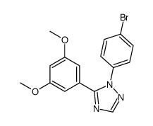 1-(4-bromophenyl)-5-(3,5-dimethoxyphenyl)-1,2,4-triazole结构式