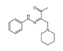1-piperidino-butane-2,3-dione-2-phenylhydrazone Structure