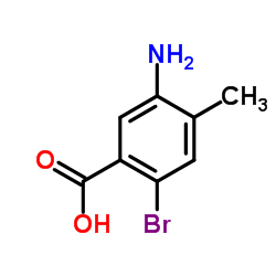 5-氨基-2-溴-4-甲基苯甲酸结构式