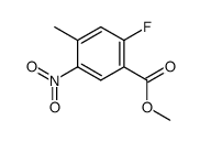 2-氟-4-甲基-5-硝基苯甲酸甲酯结构式