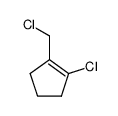 1-chloro-2-(chloromethyl)cyclopent-1-ene结构式