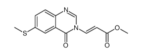 trans-3-[6-(methylthio)-4-oxo-4H-quinazolin-3-yl]-2-propenoic acid methyl ester结构式