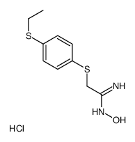 2-(4-ethylsulfanylphenyl)sulfanyl-N'-hydroxyethanimidamide,hydrochloride Structure