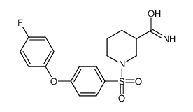 1-[4-(4-fluorophenoxy)phenyl]sulfonylpiperidine-3-carboxamide Structure