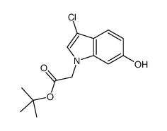 tert-butyl 2-(3-chloro-6-hydroxyindol-1-yl)acetate结构式