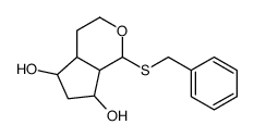 1-benzylsulfanyl-1,3,4,4a,5,6,7,7a-octahydrocyclopenta[c]pyran-5,7-diol Structure