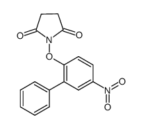 1-((5-nitro-[1,1'-biphenyl]-2-yl)oxy)pyrrolidine-2,5-dione结构式