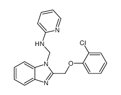 N-[[2-[(2-chlorophenoxy)methyl]benzoimidazol-1-yl]methyl]pyridin-2-ami ne结构式