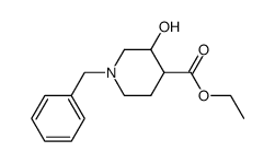 ethyl 1-benzyl-3-hydroxypiperidine-4-carboxylate结构式