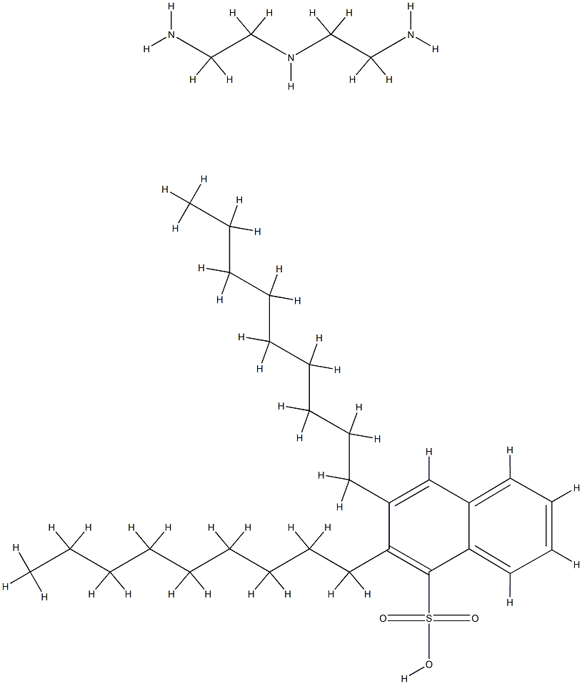 dinonylnaphthalene-1-sulphonic acid, compound with N-(2-aminoethyl)ethane-1,2-diamine (5:2)结构式