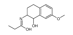 N-[(1,2,3,4-四氢-1-羟基-7-甲氧基-2-萘基]丙酰胺结构式