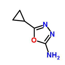 5-环丙基-1,3,4-氧杂二唑-2-胺结构式
