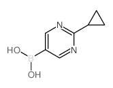 (2-环丙基-5-嘧啶基)硼酸结构式