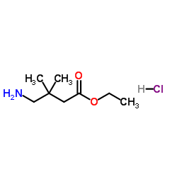 4-氨基-3,3-二甲基丁酸乙酯盐酸盐结构式