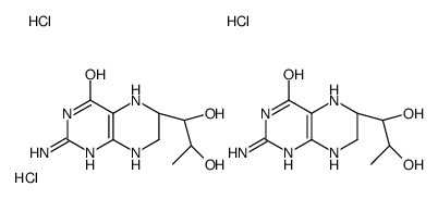 (6R)-2-amino-6-[(1R,2S)-1,2-dihydroxypropyl]-5,6,7,8-tetrahydro-1H-pteridin-4-one,trihydrochloride Structure