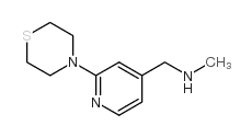 4-[(甲基氨基)甲基]-2-(4-硫代吗啉)吡啶结构式