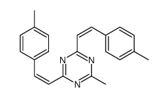 2-methyl-4,6-bis[2-(4-methylphenyl)ethenyl]-1,3,5-triazine Structure