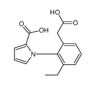 1-[2-(carboxymethyl)-6-ethylphenyl]pyrrole-2-carboxylic acid结构式