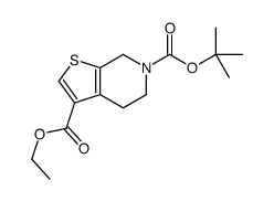 6-N-Boc-4,5,6,7-四氢噻吩并[2,3-c]吡啶-3-甲酸乙酯结构式