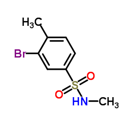 3-溴-N,4-二甲基苯磺酰胺结构式