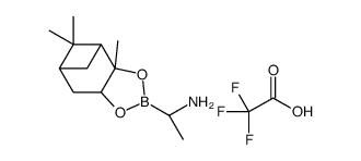 [3AS-[2(S*),3AA,4B,6B,7AA]]-六氢-3A,5,5-三甲基-ALPHA-(1-甲基乙基)-4,6-甲桥-1,3,2-苯并二氧硼烷-2-甲胺三氟乙酸盐结构式