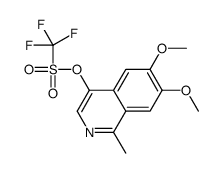 (6,7-dimethoxy-1-methylisoquinolin-4-yl) trifluoromethanesulfonate结构式