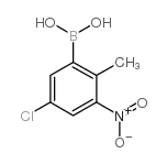 5-氯-2-甲基-3-硝基苯硼酸结构式