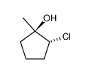 (+/-)-2t-chloro-1-methyl-cyclopentan-r-ol结构式