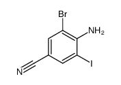4-amino-3-bromo-5-iodobenzonitrile Structure