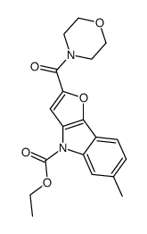 6-Methyl-2-(morpholine-4-carbonyl)-furo[3,2-b]indole-4-carboxylic acid ethyl ester Structure