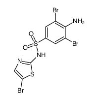 4-amino-3,5-dibromo-benzenesulfonic acid-(5-bromo-thiazol-2-ylamide)结构式