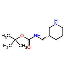 (S)-(哌啶-3-基甲基)氨基甲酸叔丁基酯结构式