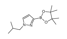 1-(2-METHYLPROPYL)-3-(4,4,5,5-TETRAMETHYL-1,3,2-DIOXABOROLAN-2-YL)-1H-PYRAZOLE结构式