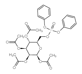 1,2,3,4-四-o-乙酰基-6-二苯基磷酰基-beta-d-吡喃甘露糖结构式