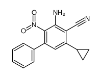 2-amino-6-cyclopropyl-3-nitro-4-phenylbenzonitrile Structure