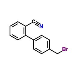 4-Bromomethyl-2-cyanobiphenyl structure