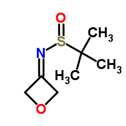 2-Methyl-N-(oxetan-3-ylidene)propane-2-sulfinamide Structure