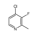4-氯-3-氟-2-甲基吡啶结构式