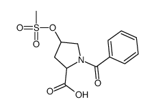 (4S)-N-BENZOYL-4-(MESYLOXY)-L-PROLINE结构式