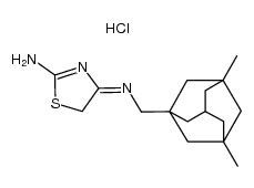 2-Amino-4-[(3,5-dimethyl-1-adamantyl)methyl]imino-4,5-dihydrothiazole Hydrochloride结构式
