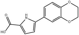 5-(2,3-Dihydrobenzo[b][1,4]dioxin-6-yl)-1H-pyrrole-2-carboxylic acid Structure