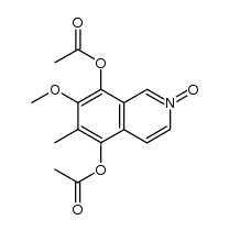 5,8-diacetoxy-7-methoxy-6-methylisoquinoline N-oxide Structure