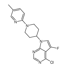 4-chloro-5-fluoro-7-[1-(5-methylpyridin-2-yl)piperidin-4-yl]-7H-pyrrolo[2,3-d]pyrimidine Structure